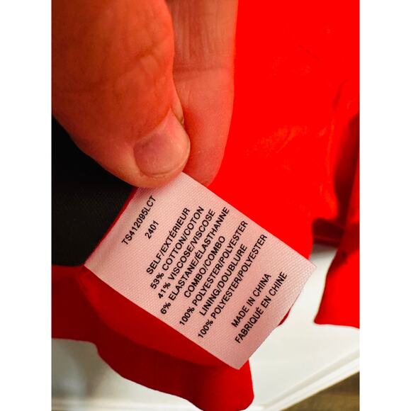 DEREK LAM 10 CROSBY Red Front Button Closure Noah Single Breast Jacket Blazer 4 - Picture 16 of 16